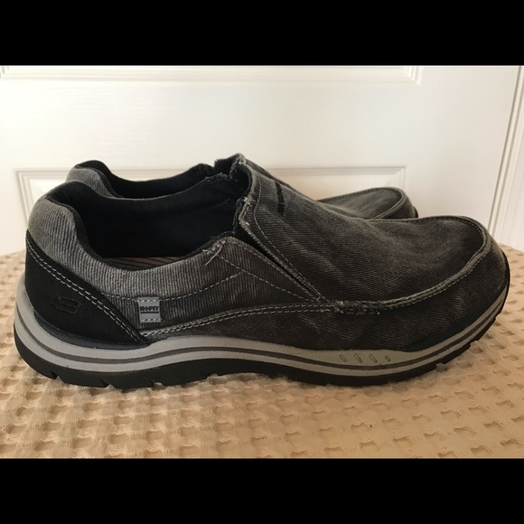 skechers relaxed fit memory foam slip on